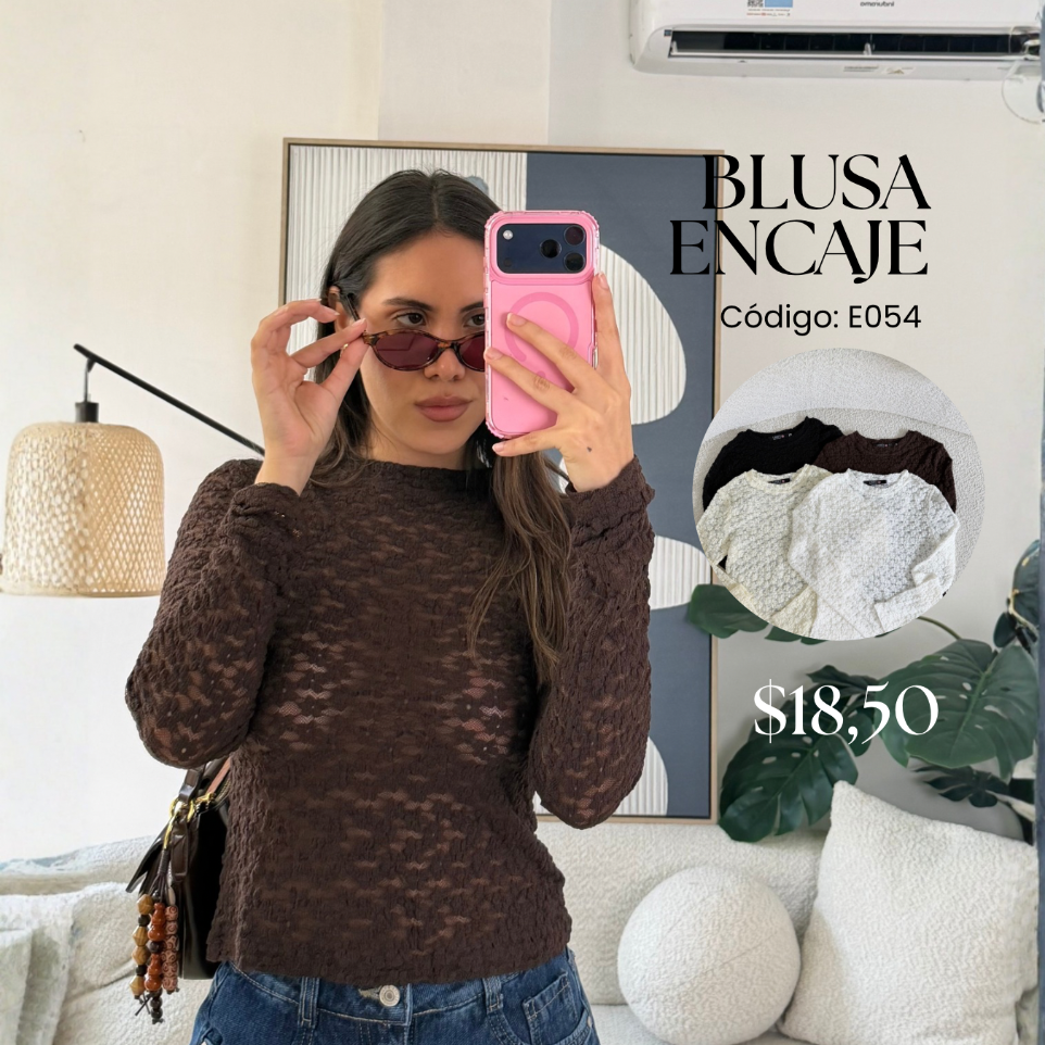 Blusa con encaje E054