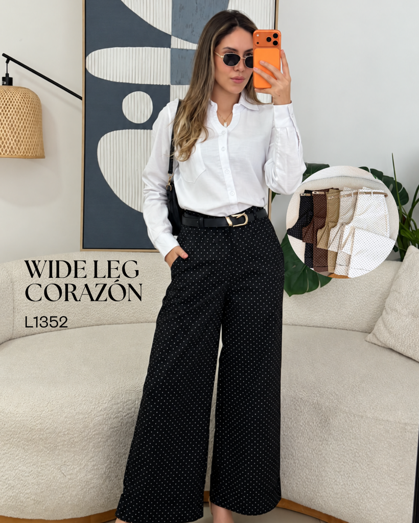 [B981.01] Wide leg Corazon L1352 (S, Cafe)