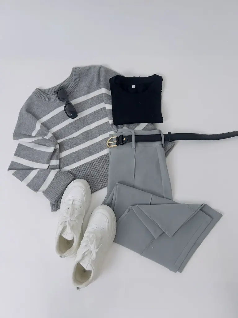 WIDE LEG LINEA CON BOTON