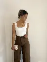 WIDE LEG LINEA CON BOTON