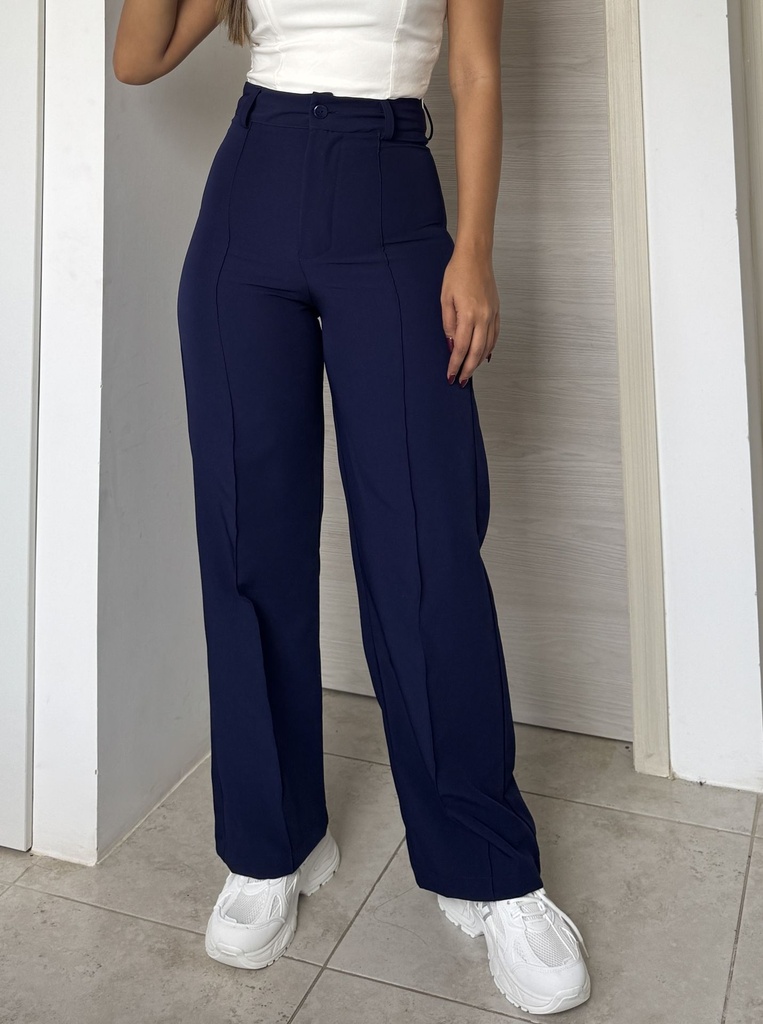 WIDE LEG LINEA CON BOTON