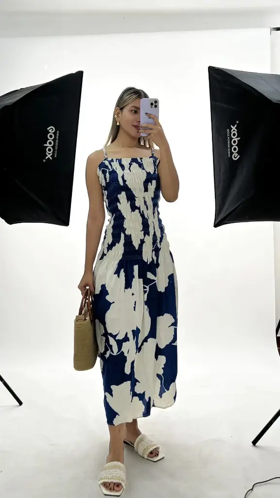 [A212.02] VESTIDO TOPACIO (S, Azul)