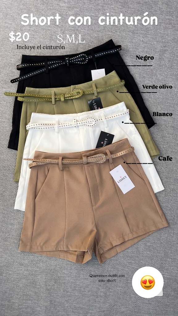 Short con Cinturon 