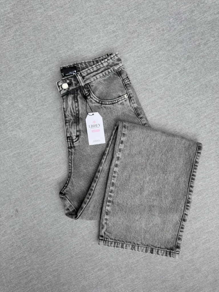 Wide leg gris clasico
