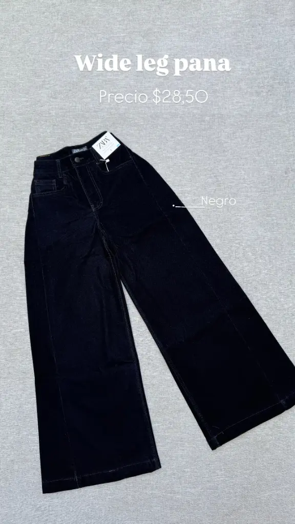 WIDE LEG PANA NEGRO