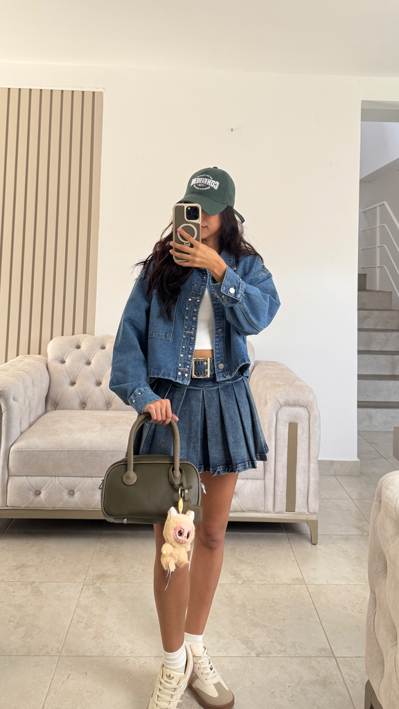 FALDA TABLONADA JEANS 