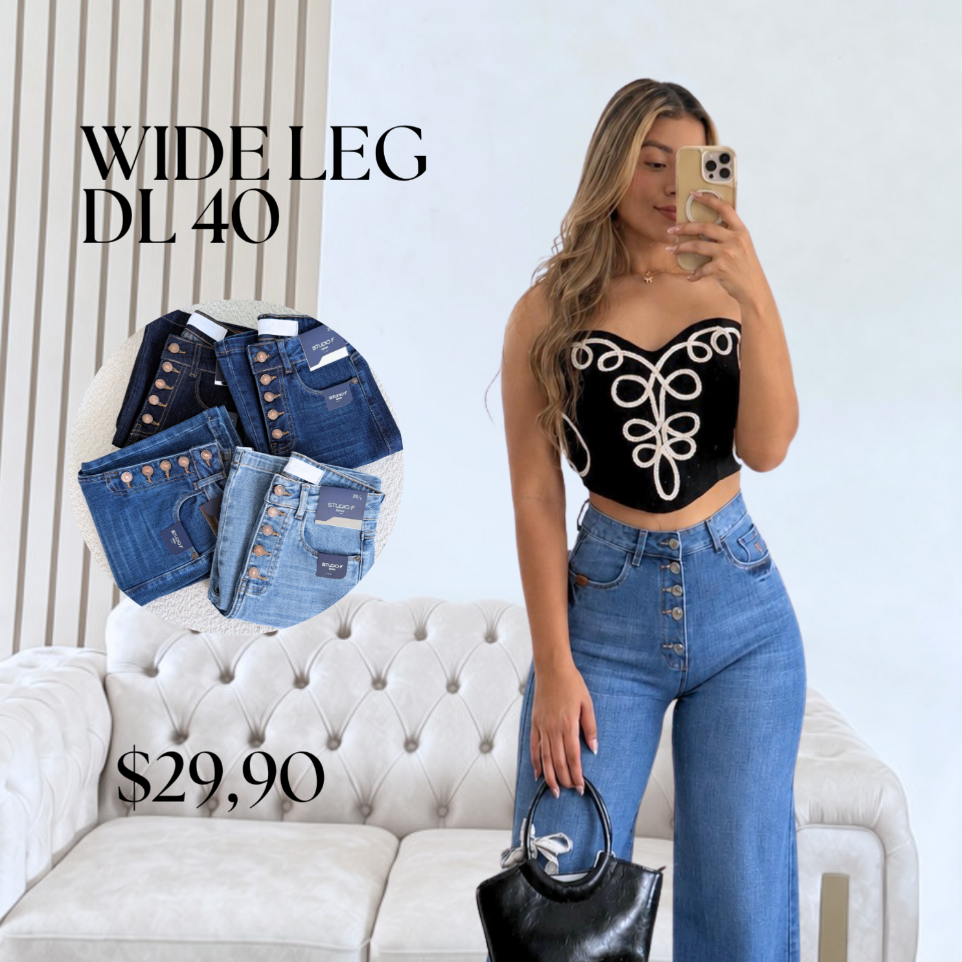 [B233.02] WIDE LEG DL 40 (8, Azul)