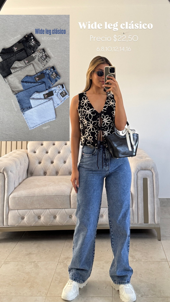 WIDE LEG CLASICO BROSTEADO