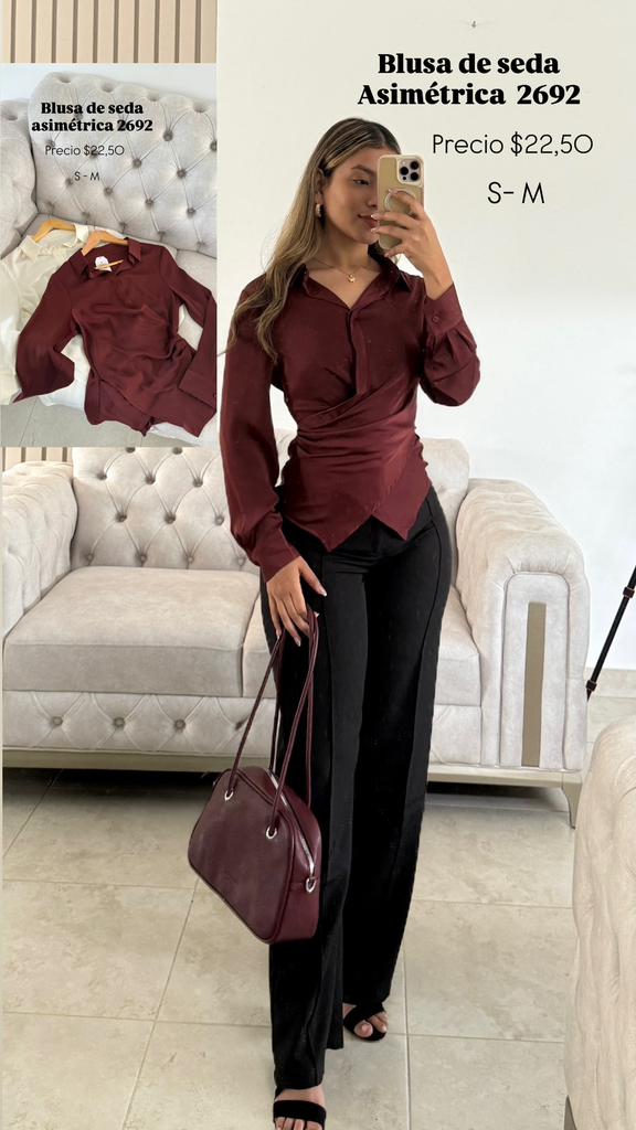 BLUSA DE SEDA ASIMÉTRICA 2692