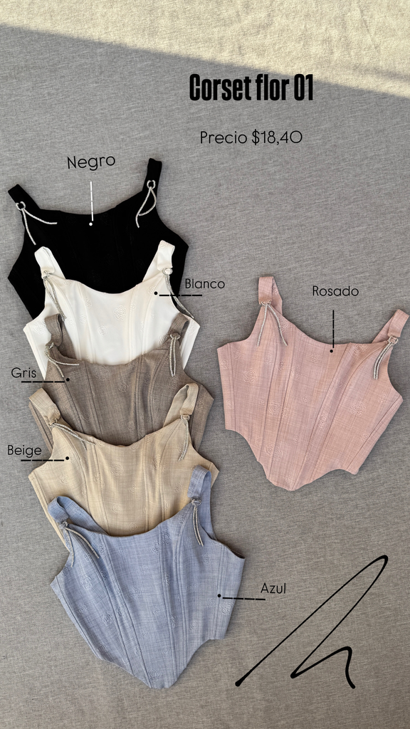 [A377.05] CORSET FLOR 01 (Rosado)