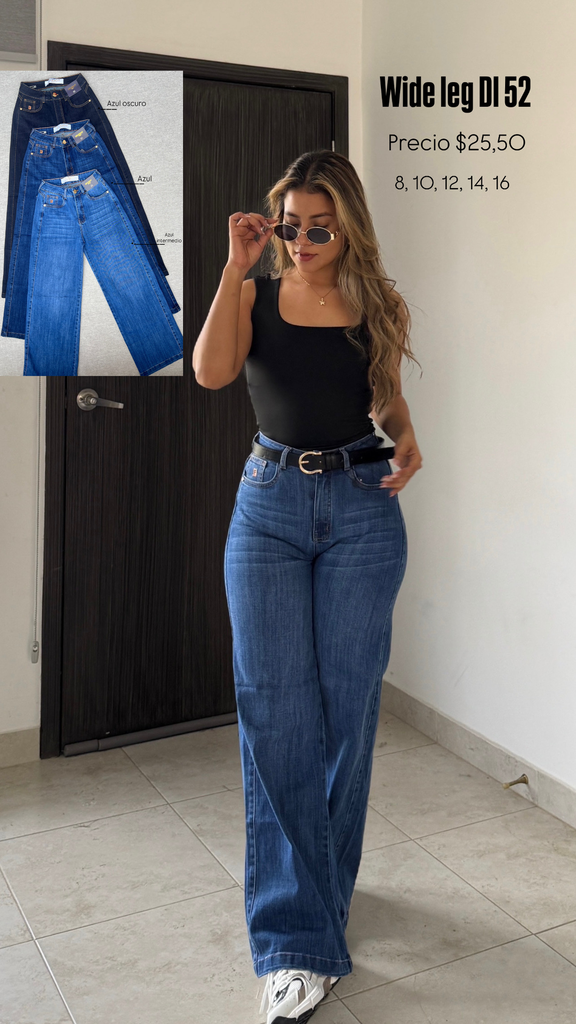 [B245.02] WIDE LEG DL 52 (8, Azul)