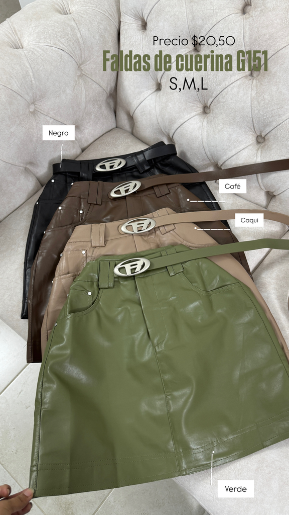 FALDA CUERINA G151