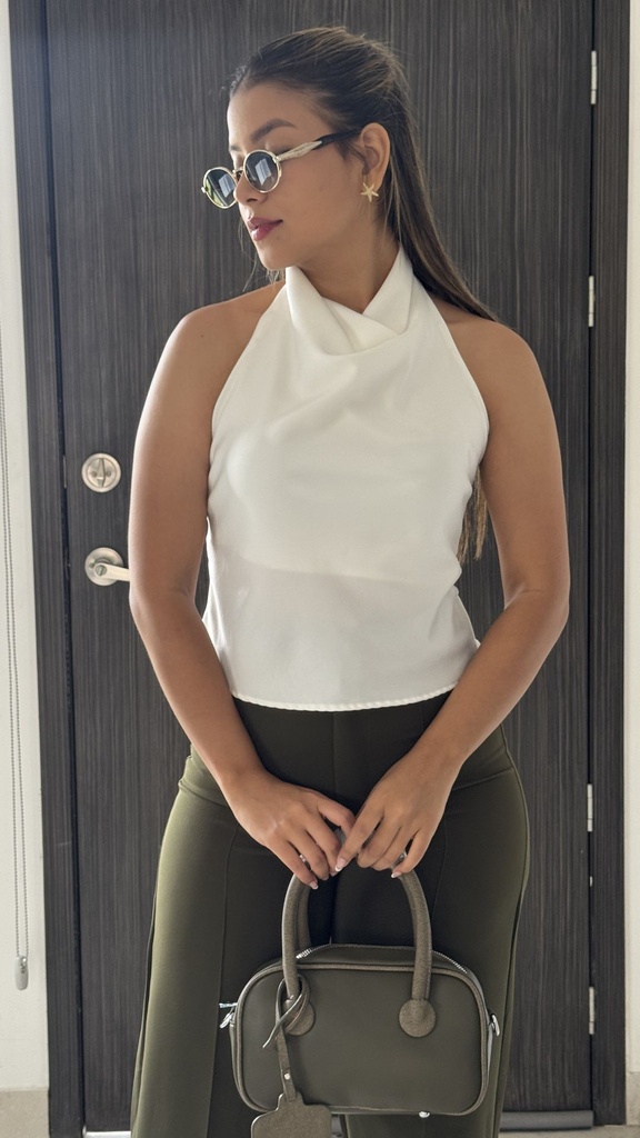 TOP HALTER SATINADO 