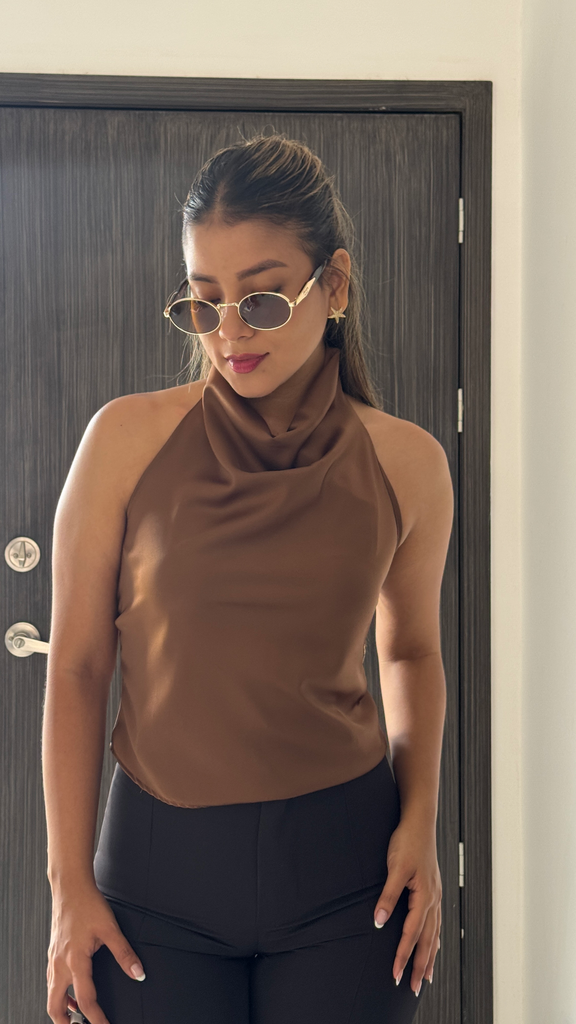 TOP HALTER SATINADO 