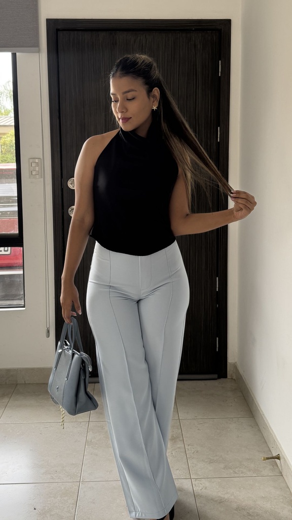 TOP HALTER SATINADO 