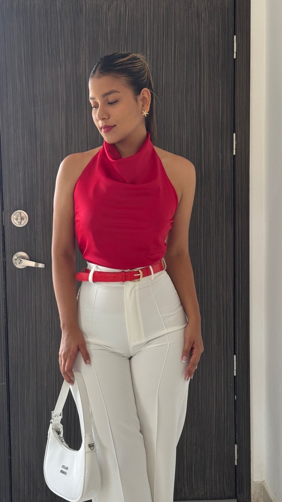 TOP HALTER SATINADO 