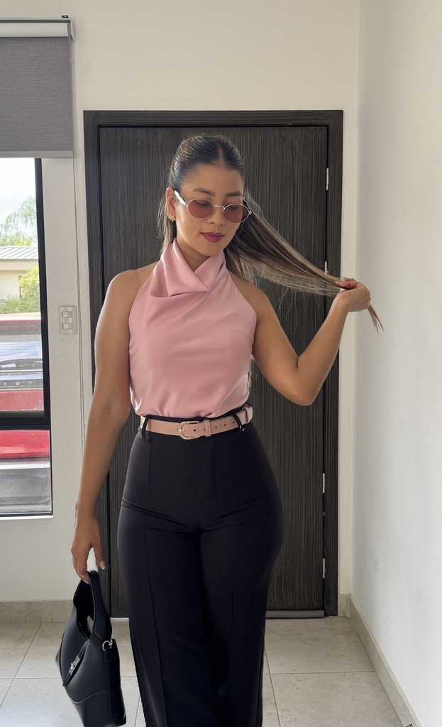 TOP HALTER SATINADO 