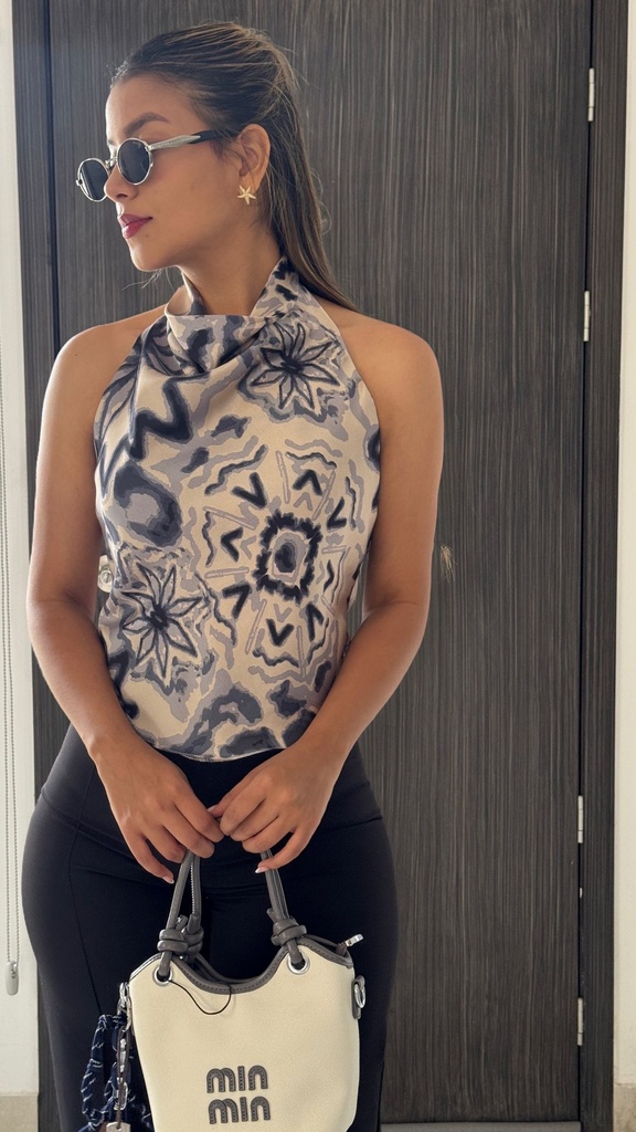 TOP HALTER SATINADO 