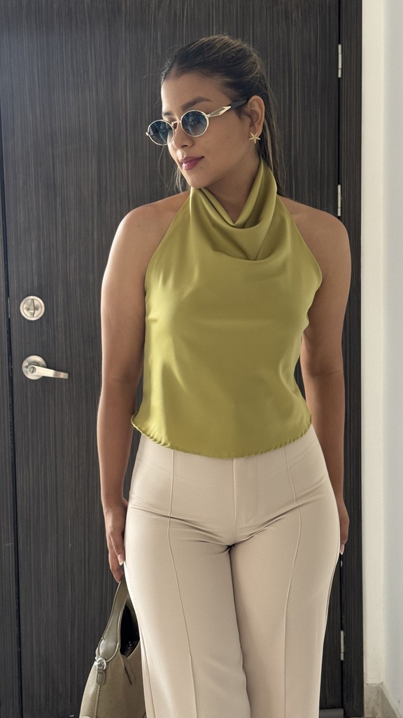 TOP HALTER SATINADO 