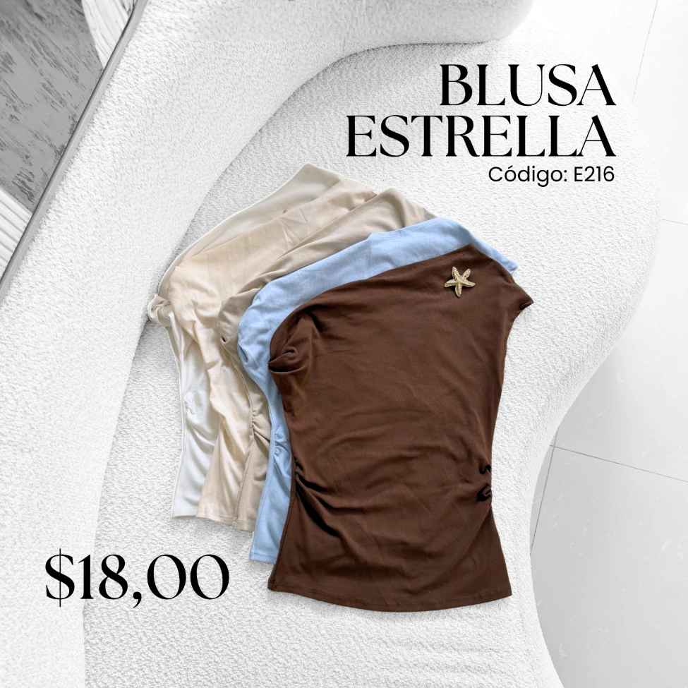 [A437.04] BLUSA ESTRELLA E216 (S, Blanco)