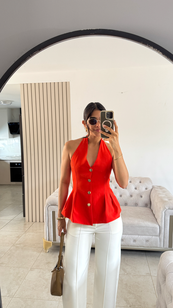 [A453.01] Chaleco Mery Naranja (S)