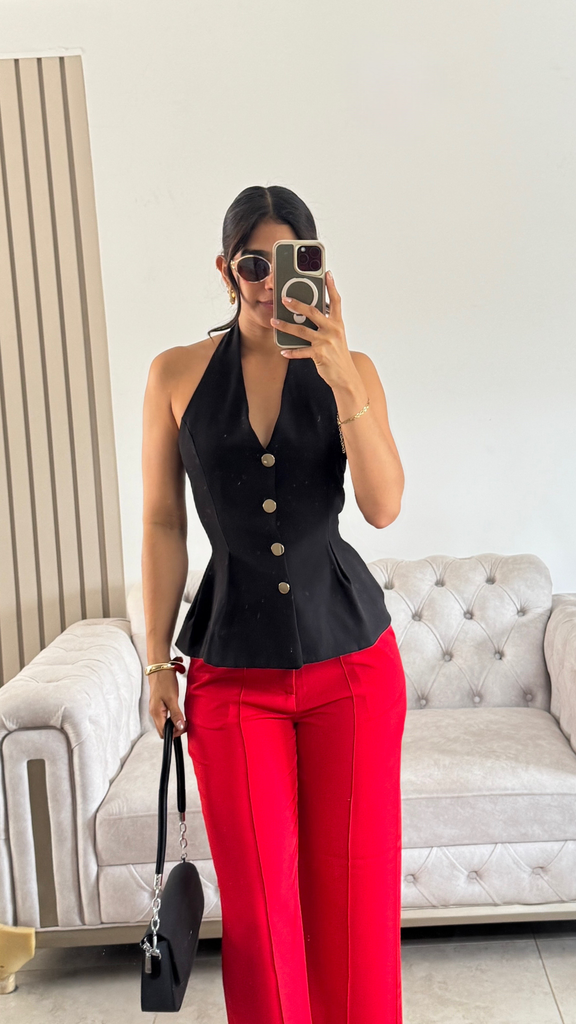 [A454.01] Chaleco Mery Negro  (S)