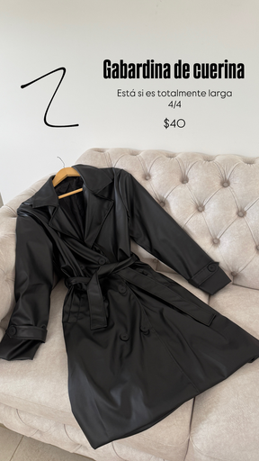 [A349.01] Gabardina de cuerina
