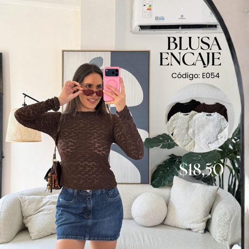 Blusa con encaje E054