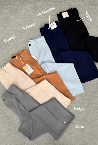 WIDE LEG LINEA CON BOTON